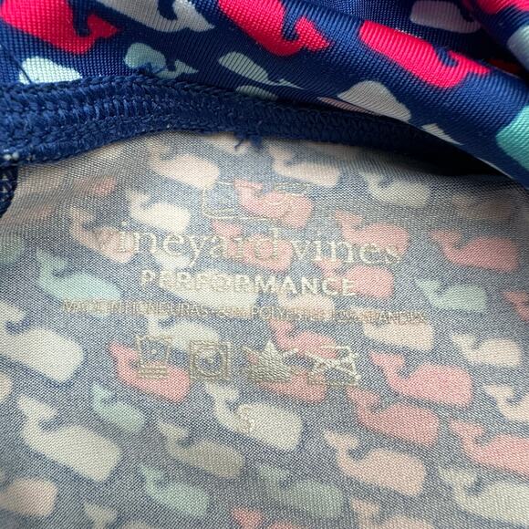 Vineyard Vines Performance Leggings Womens Small Blue Whale Logo Cropped Workout - Picture 8 of 13